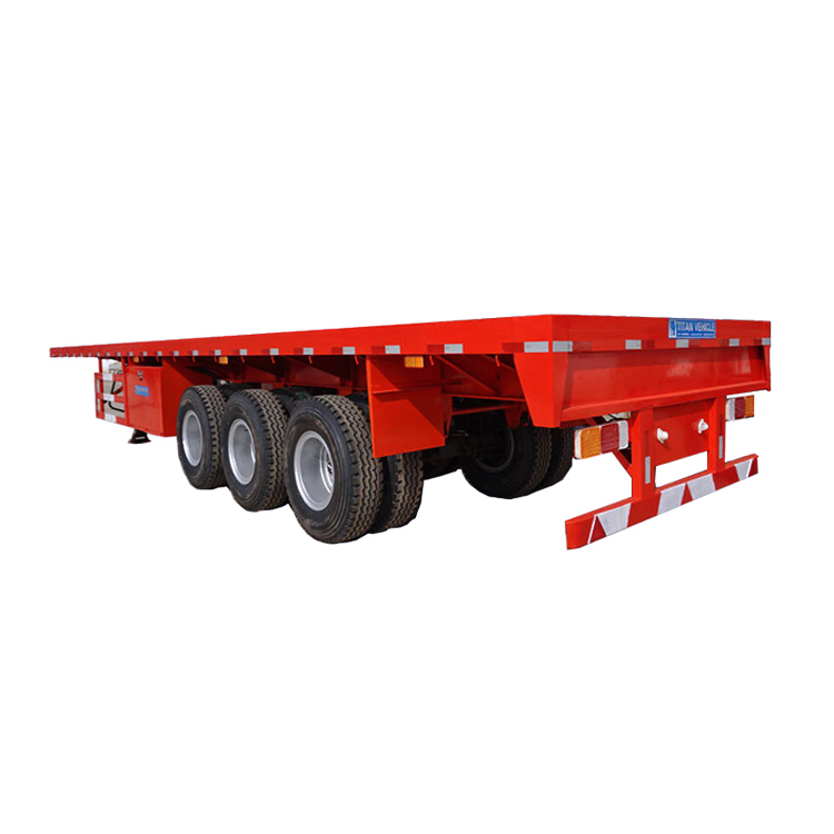 Tri Axle 40Ft Flatbed Truck Trailer
