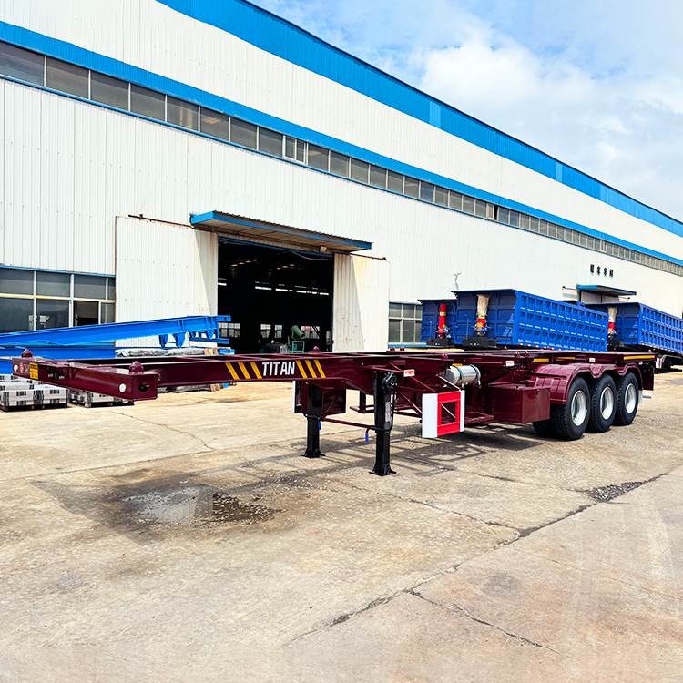 Tri Axle Container Skeketal Semi Trailer
