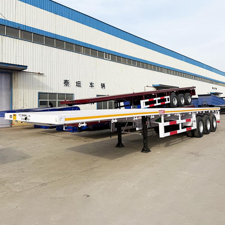 Tri Axle 40 Ft Semi Flat Bed Trailer