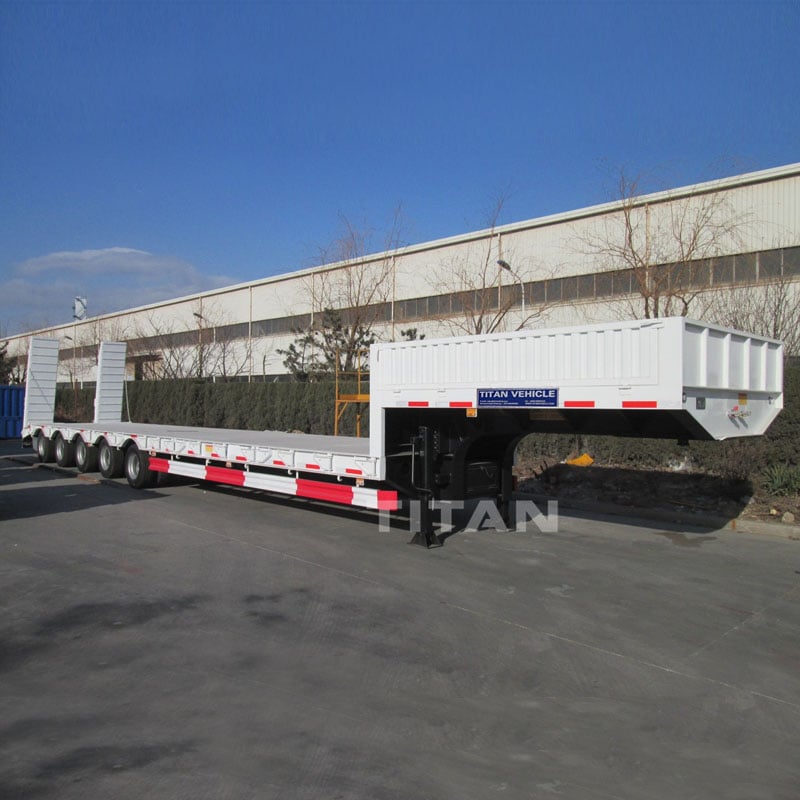 Multi axle low flat bed trailer
